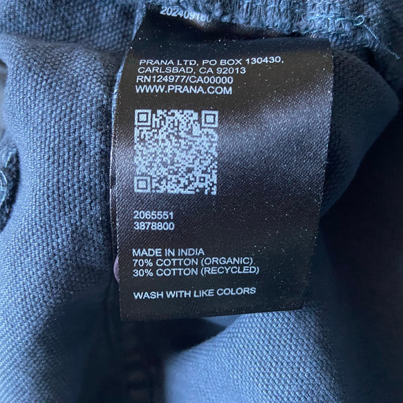 Prana Melrose Pant Womens 12 Stormy Night Relaxed Fit MR Canvas Jean 100% Cotton - Picture 6 of 11